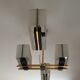 Arlus chandelier 4x2 brass lights prespex 1950/1960 vintage