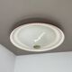 Modernist Stilnovo Style Metal glass Ceiling Flushmount Light, Italy 1950s