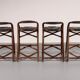 Tabourets de bar en bambou de milieu de siècle, design Horsnæs, Danemark, 1970.