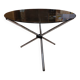 Roche Bobois vintage round table Chrome and smoked glass