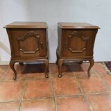 Pair of vintage 1960s oak bedside tables