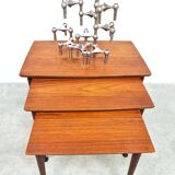 Vintage teak nesting tables mimiset 1960