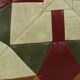 Vintage Patchwork Cushion Diamond Pattern Faux Leather 45cm