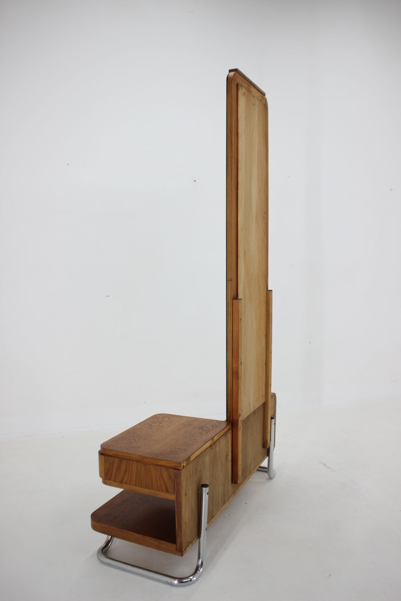 Oak mirror Czechoslovakia 1950s 167x95cm