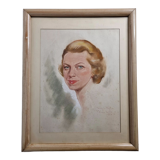 Portrait de femme signé Tony La Foglia, Paris Lido, école française XXème