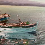 Seascape oil painting / Return from fishing