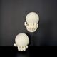Pair of Pop Art "Globes on hands" ceramic wall lights - 1980.