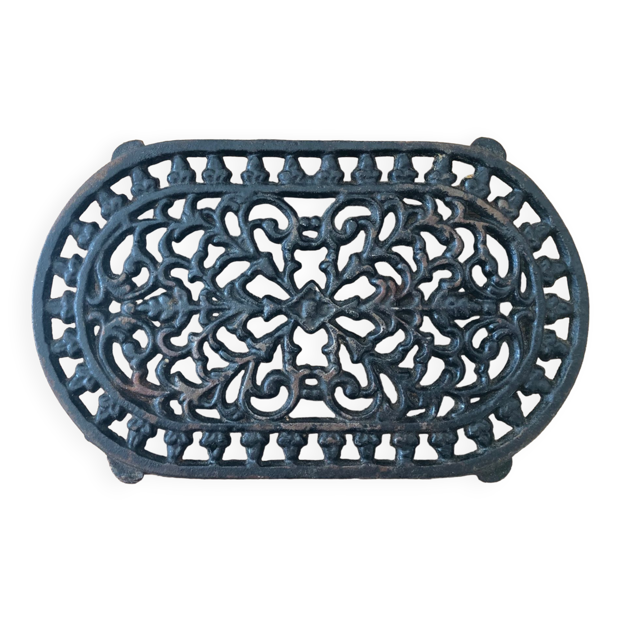 Cast iron trivet, black, PM