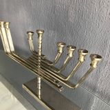 Candleholder silver plated, made in Israel by Karshi, 1970