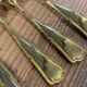 Set of 6 golden dessert forks