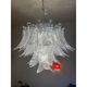 Glass Chandelier "Felce" in Clear Color Italian