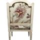 Louis XVI style armchair in white lacquered wood, 19th century