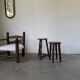 Pair of antique stools with turned legs.