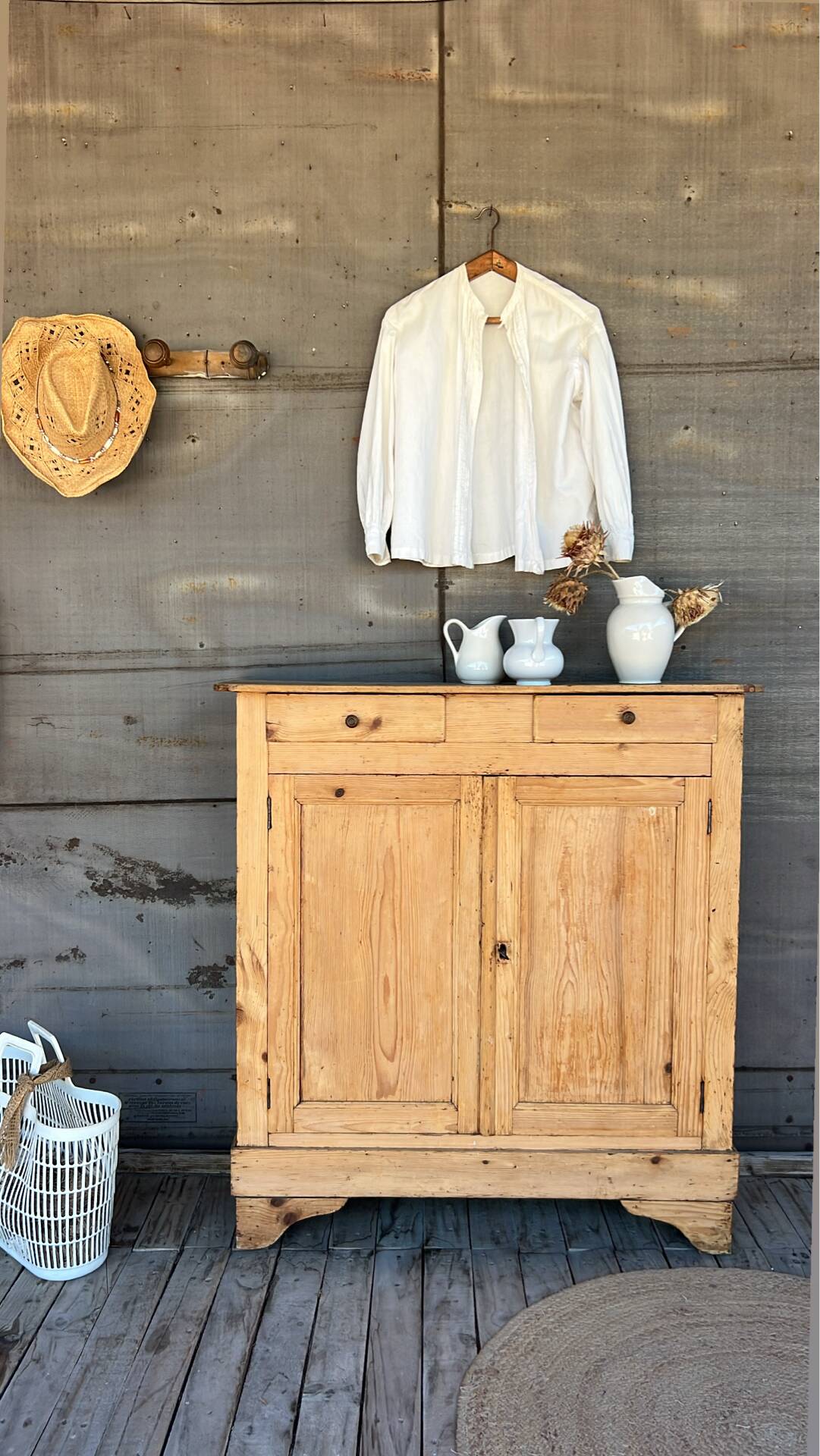 Rustic wooden Parisian buffet