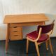 Bruynzeel Pine Wood Desk and Vintage Chair