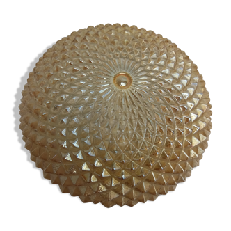 Plafonnier verre teinté vintage