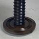French brutalist wood turned side table in the style of Charles Dudouyt