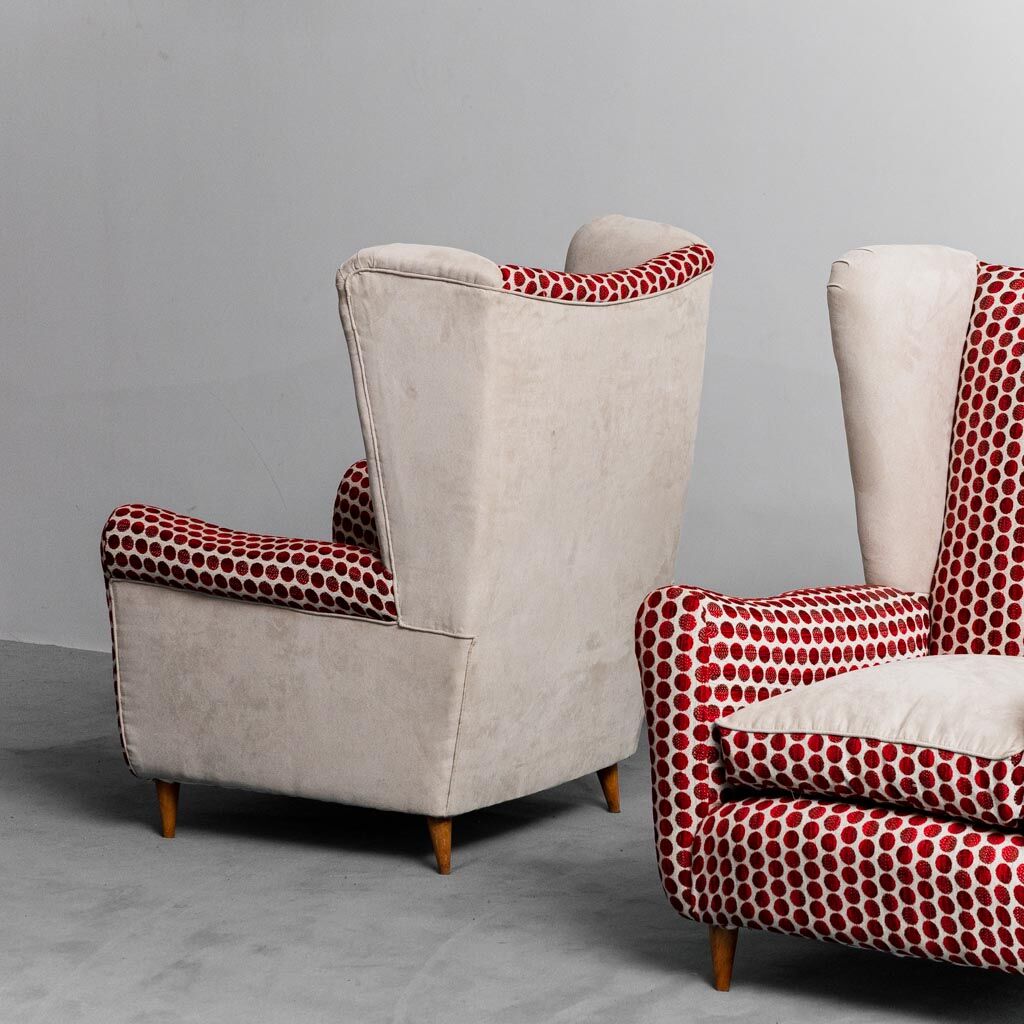 Coppia di poltrone paolo buffa pois anni’ 50 vintage modernariato