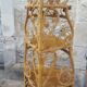 Vintage rattan notch shelf