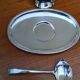 Vintage silver-plated metal sauce boat tableware