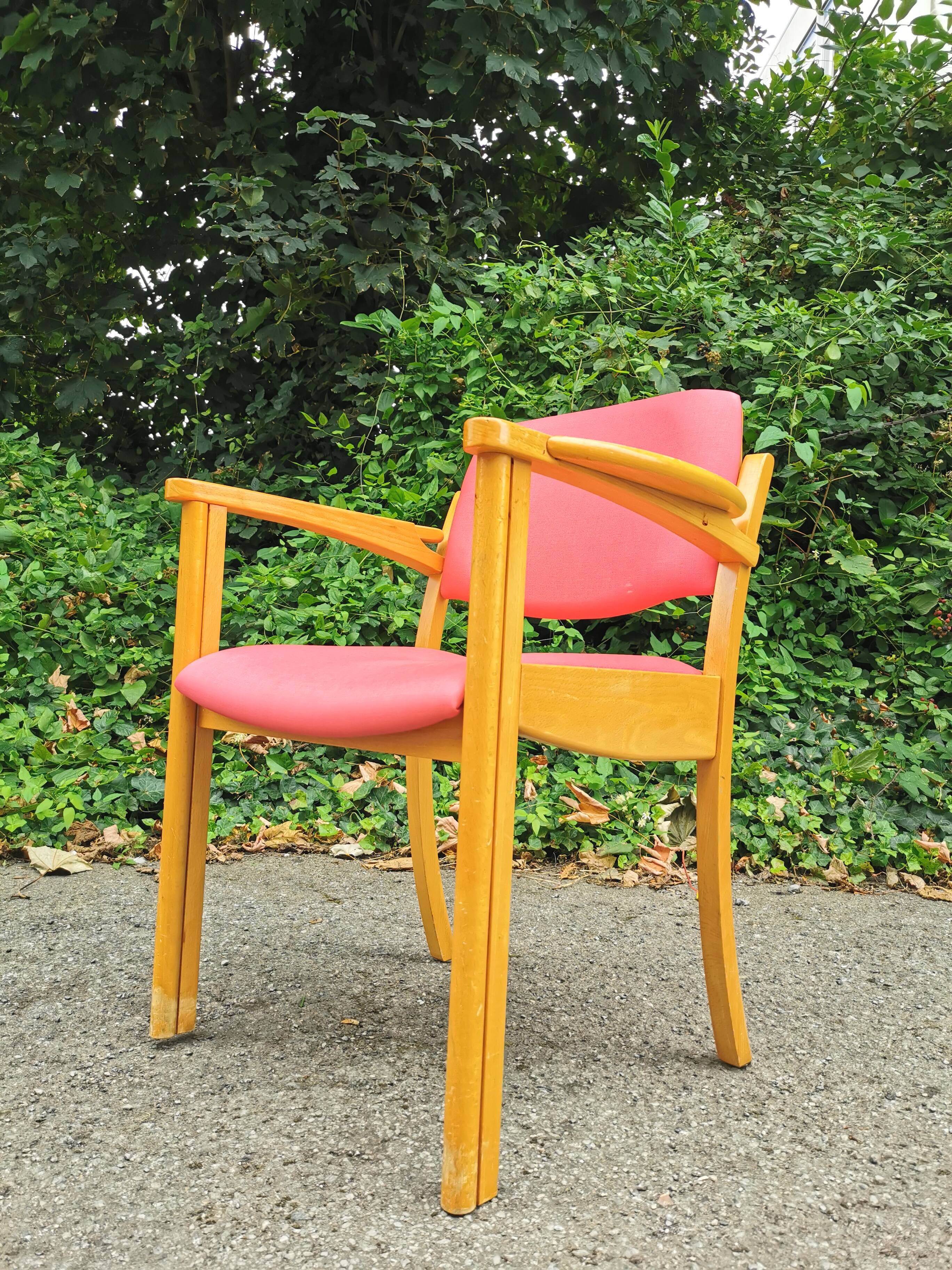 Series of 4 vintage armchairs 70s-80s