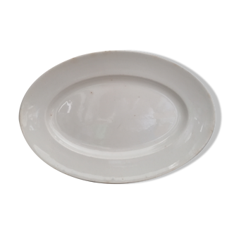 Oval earthenware dish