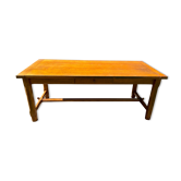 Dining farm table for 8 people in solid oak with 1 drawer 1950 200x85x79cm