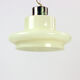 Suspension du milieu du siècle en opaline crème et laiton, années 1960