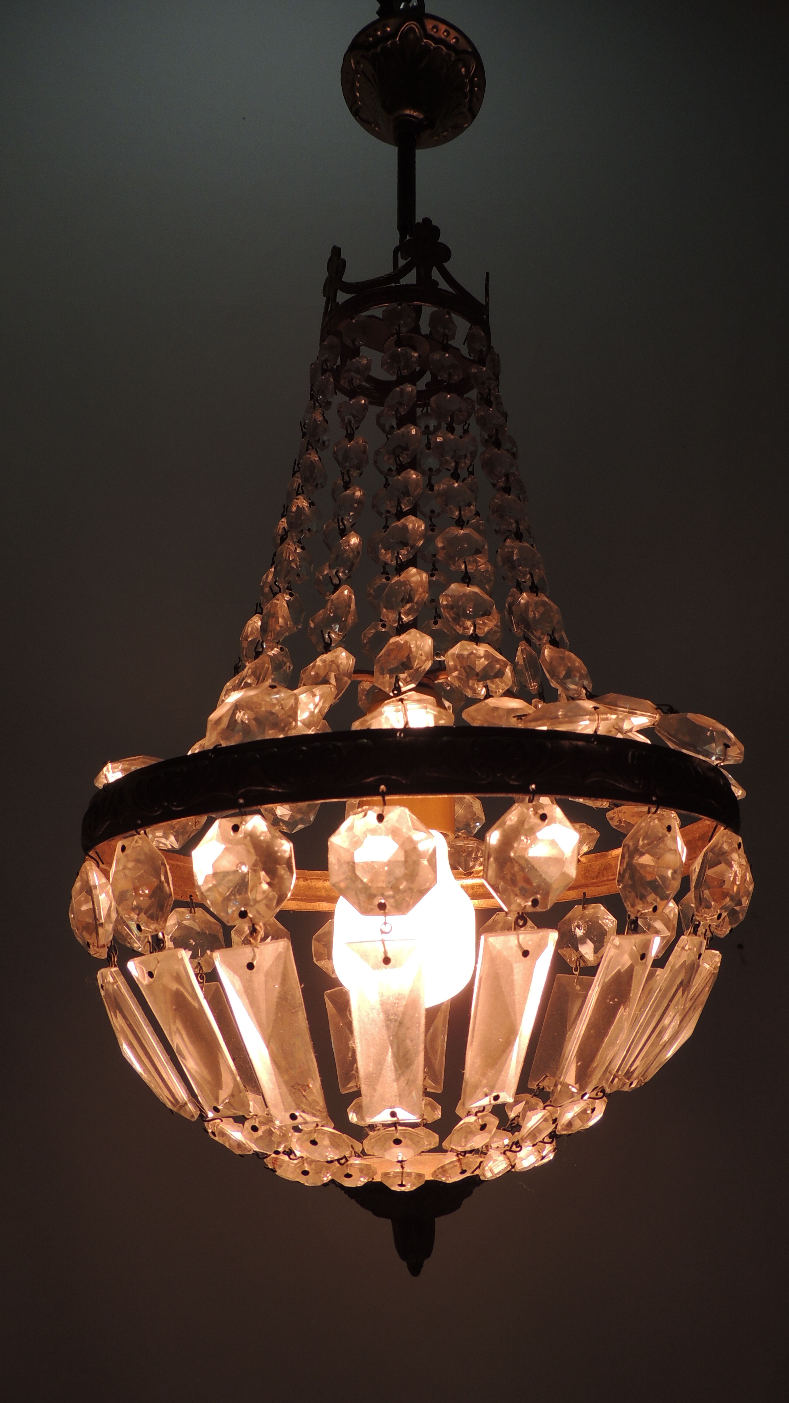 Old hot air balloon chandelier