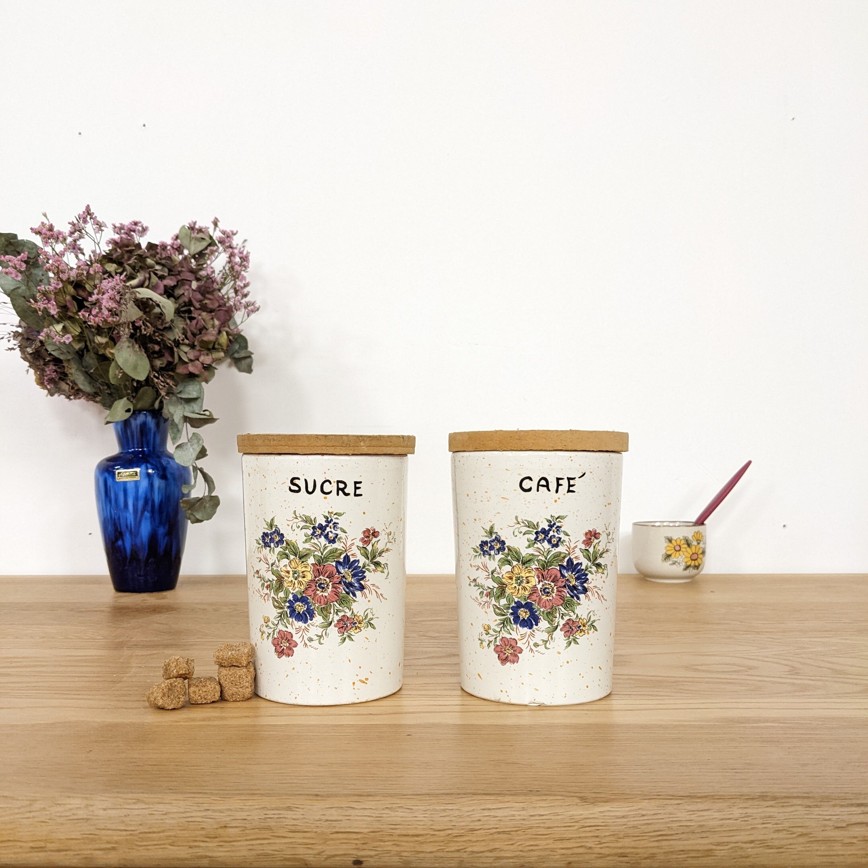 Pots à café et sucre vintage