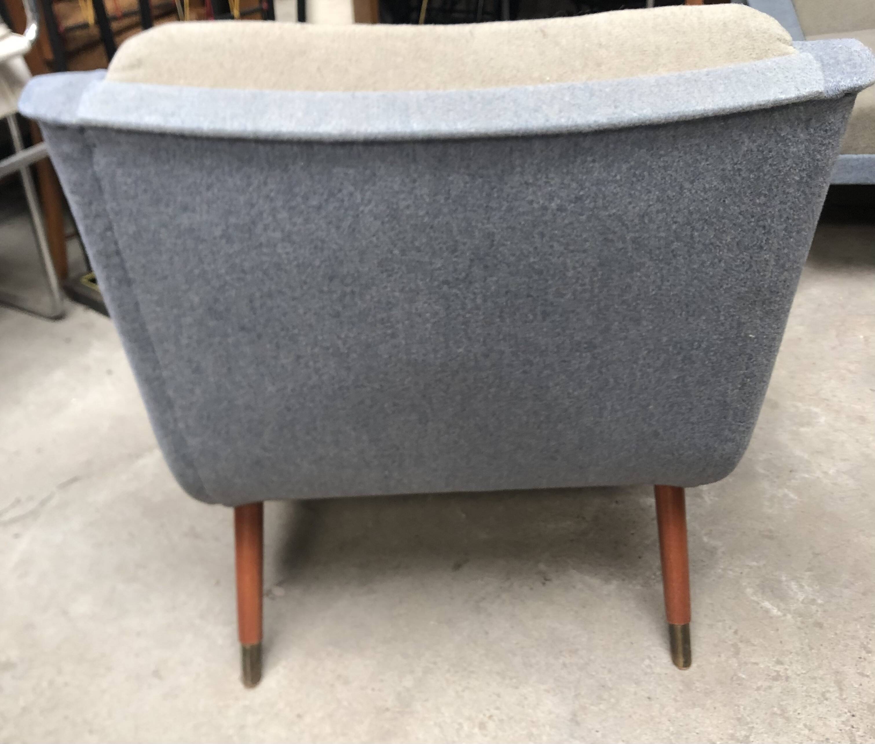 Vintage two-tone armchairs from the 60s in wool