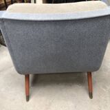 Fauteuils bi color vintage années 60 lainage