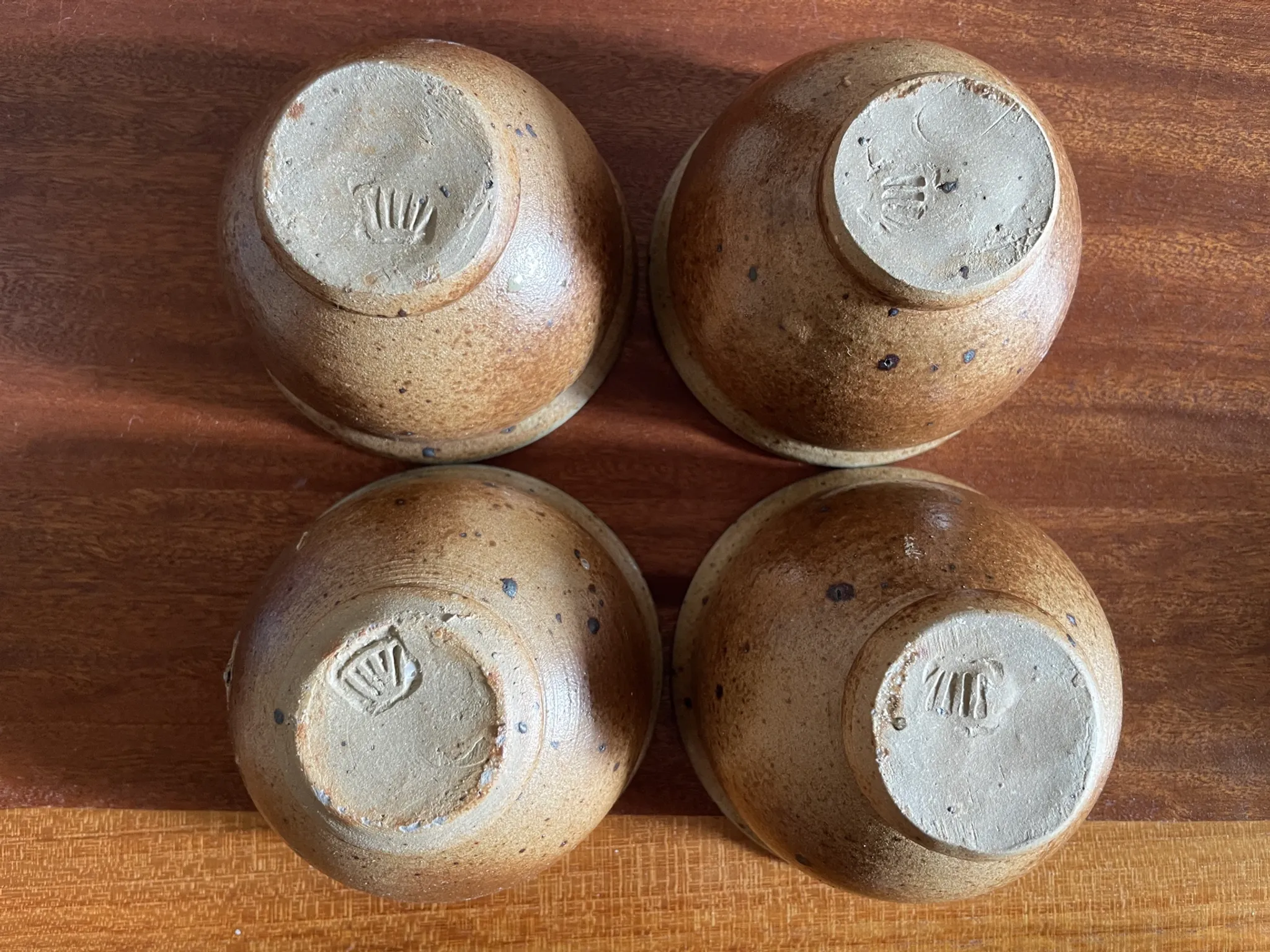 4 pyrite stone ramekins by Pierre Digan