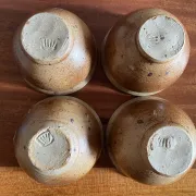 4 pyrite stone ramekins by Pierre Digan