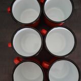 6 cups of enamelled sheet metal