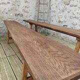 Pair of oak benches