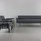Pastoe three seater sofa and two fauteuils