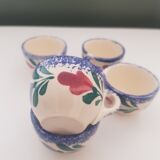 5 Quimper egg cups