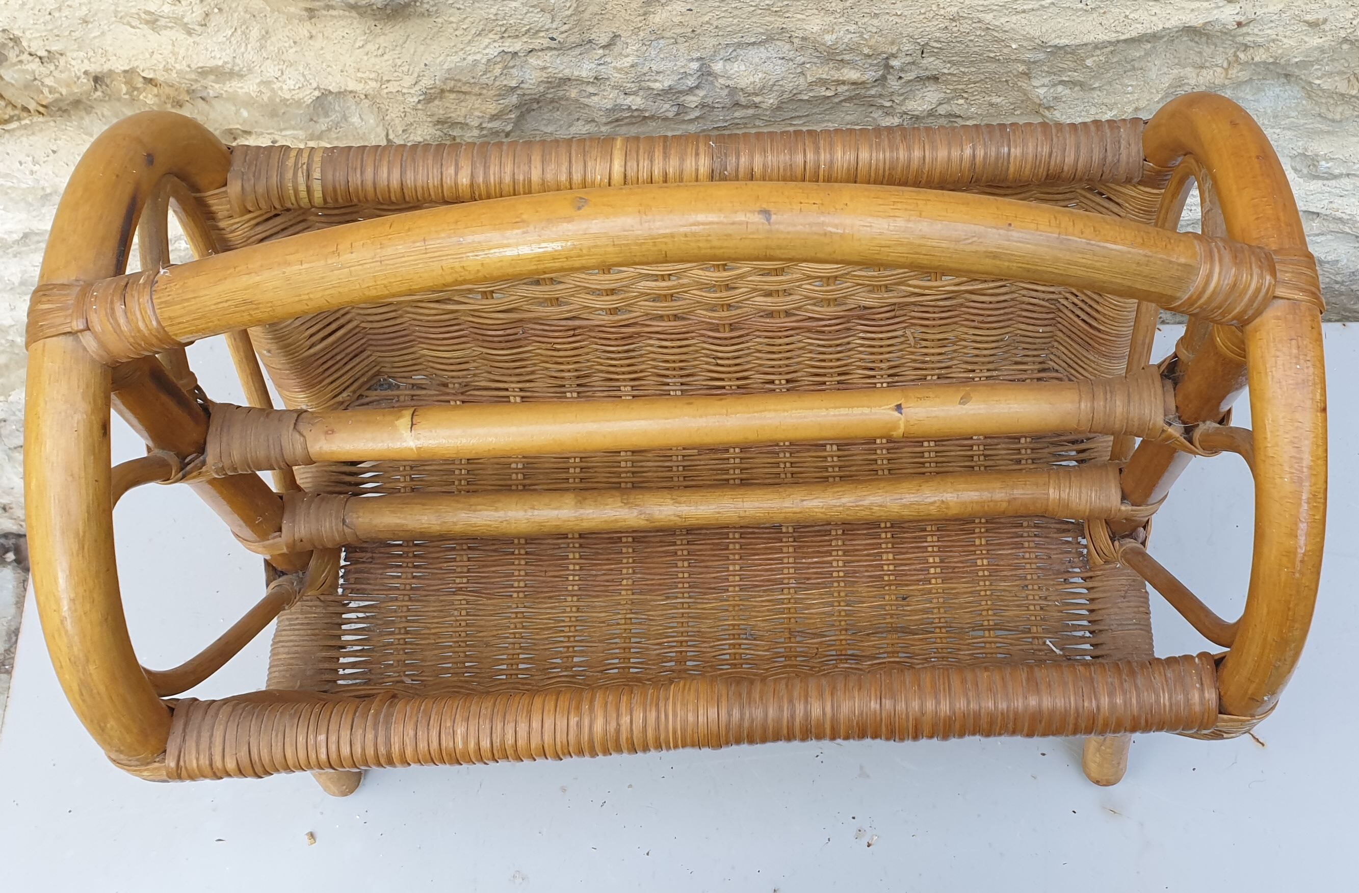 Bamboo magazine holder