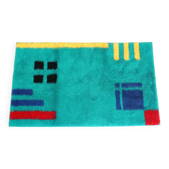 80s postmodern primary colors rug carpet by kleine wolke