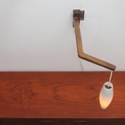 1960s boomerang wall lamp opaline glass