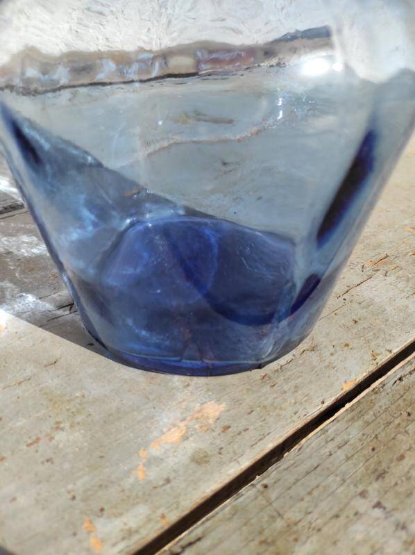 Demijohn j albinana transparent blue