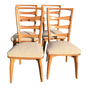 lot de 4 chaises vintage - beige