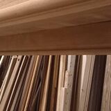 19th-century oak castle fireplace