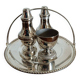 Silver-plated boiled egg set