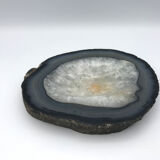 Cendrier empty pocket in brazil's bluish agathe geode