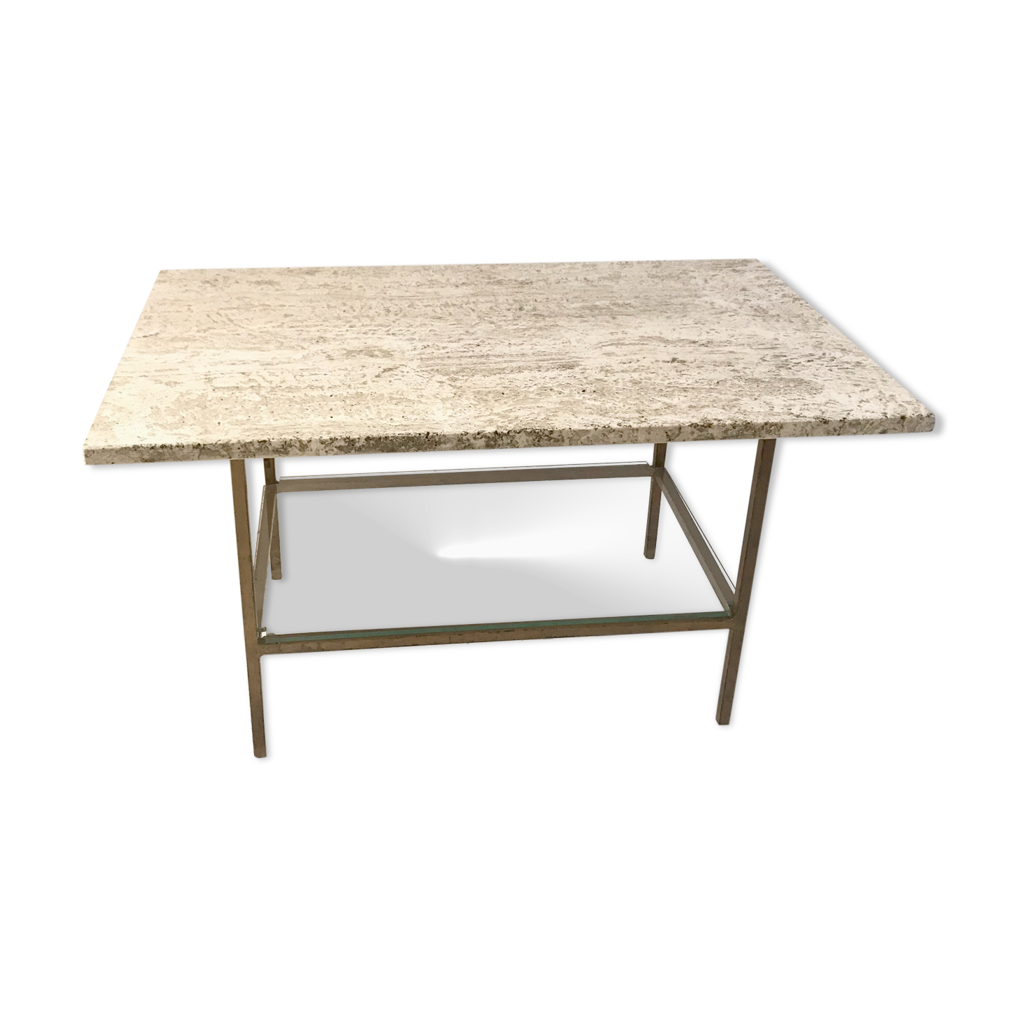 Travertine coffee table
