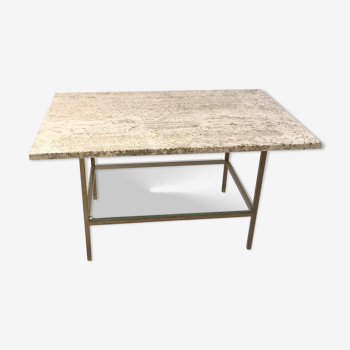 Travertine coffee table