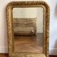 Old mirror louis Philippe gilded carved fireplace