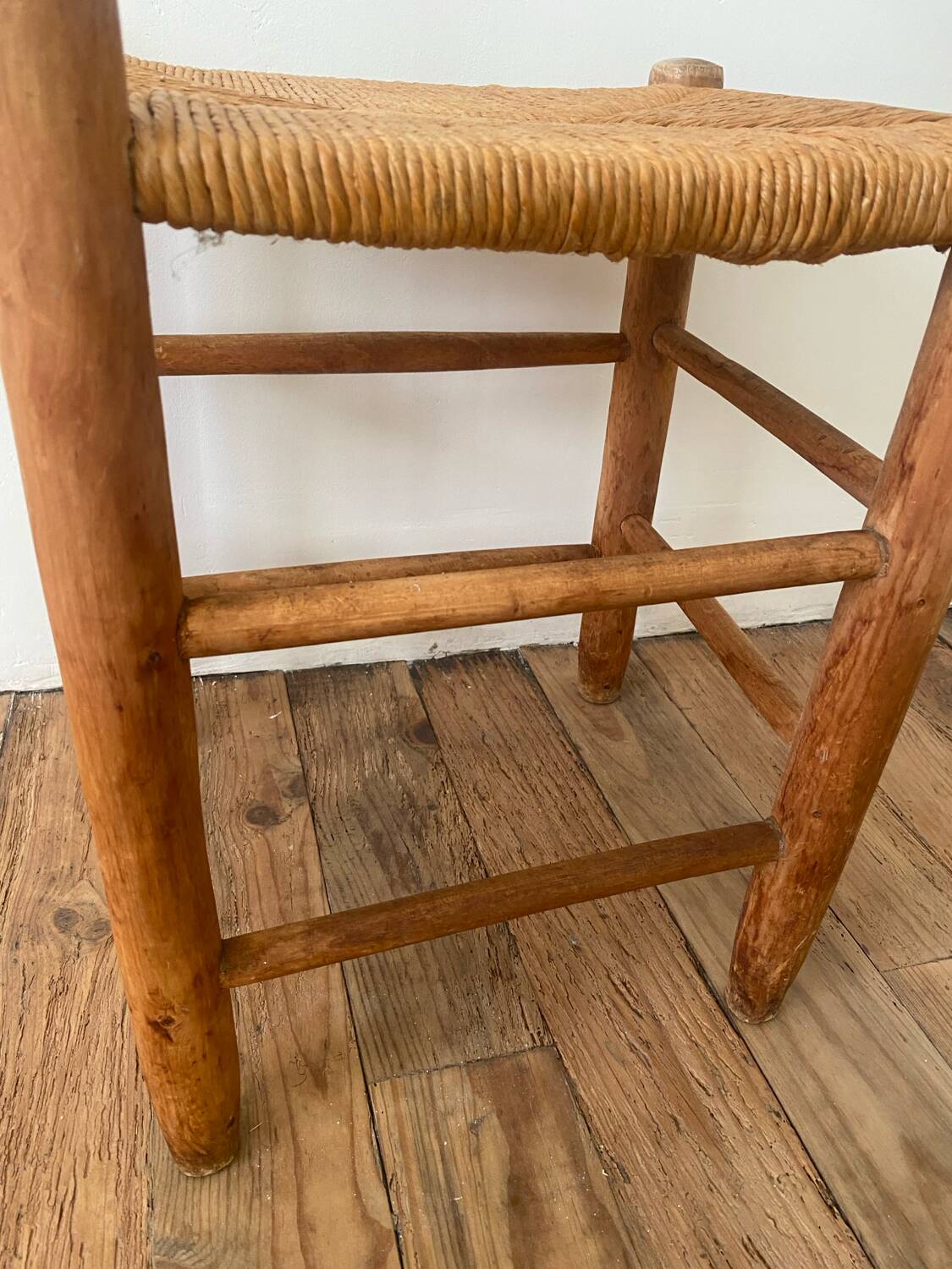 Lot de 6 chaises en orne et paille